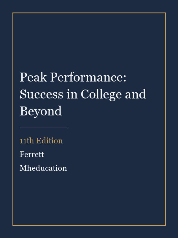 Instructor Manual for Peak Performance: Success in College and Beyond 11th Edition