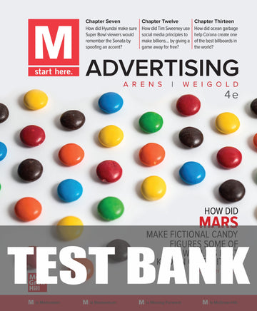 Test Bank for M: Advertising 4th Edition