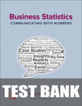 Test Bank for Business Statistics: Communicating with Numbers 4th Edition