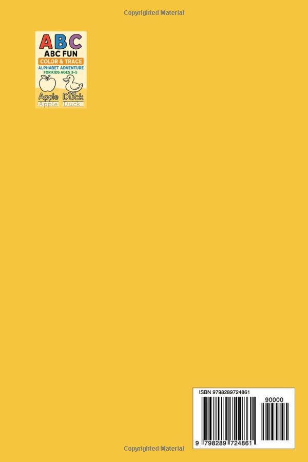 ABC Fun: Color & Trace Alphabet Adventure for Kids Ages 3-6: A Creative Learning Journey with Cute Pictures, Handwriting Practice