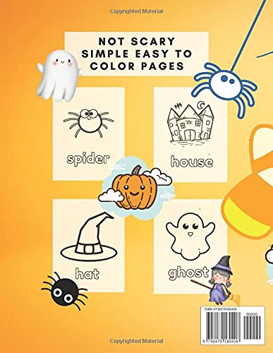 Toddlers First Halloween Coloring Book Fall Coloring Book For Toddlers Easy to Color Halloween Book