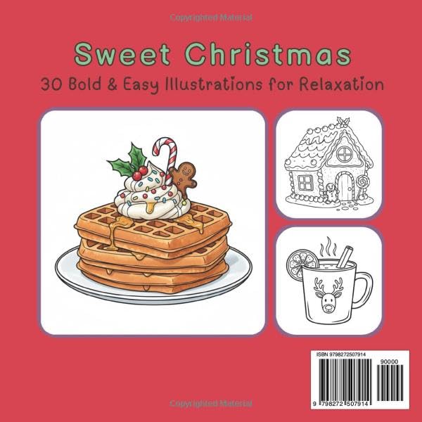 Sweet Christmas: Bold & Easy Coloring Book