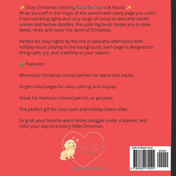 Cozy Christmas Coloring Book: Relaxing Holiday Scenes, Winter Magic & Whimsical Cheer for Adults and Teens: A Festive Coloring Escape with