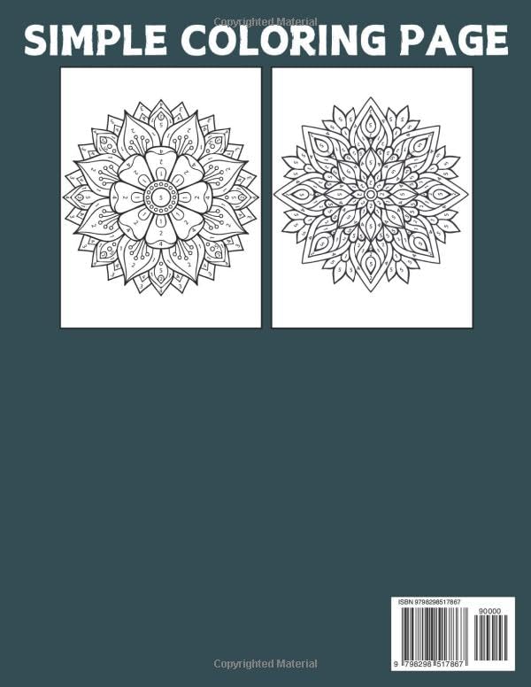 101 Mandala Color By Number Coloring Book For Adult: Mandala Color By Number Adult Coloring Book Large Print 101 Mandalas Color by Number