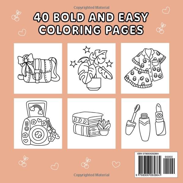 Cozy Girl: Bold and Easy Coloring Book: Relaxing Designs for Stress Relief and Creativity (Bold and Easy Coloring)