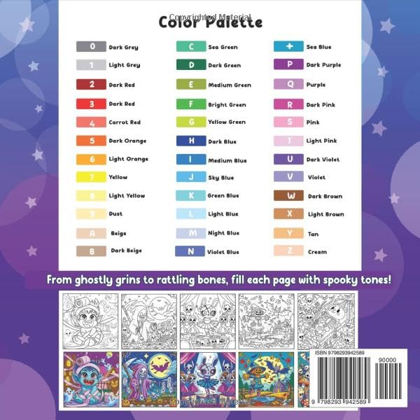 Color By Number Bold & Detailed Spooky Cute: A Creepy-Cute Coloring Adventure for Fans of All Things Eerie and Adorable