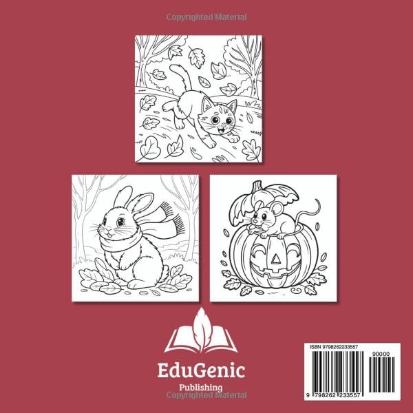 Bold and Easy Autumn Coloring Book: Simple and Fun Autumn Coloring Pages for Kids, Teens & Adults | Relaxing Fall Activity and Perfect Gift