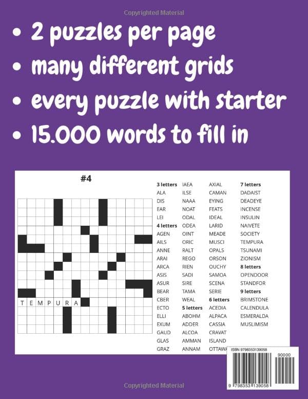 Word Fill In Puzzles for Adults: Vol. 3, Fill In Puzzle Book, 200 Fill Ins Word Puzzles With Starter Word and 15.000 Words to Fill-In