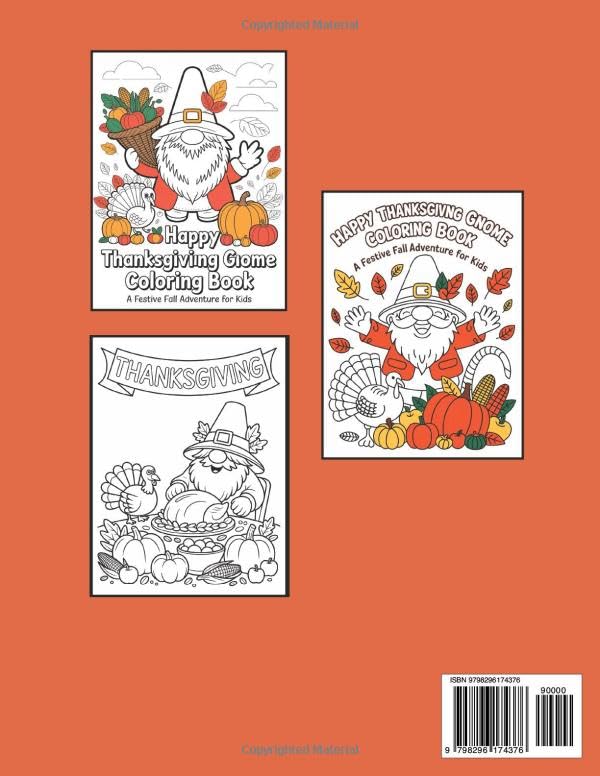 Thanksgiving Gnome Coloring Book: A Whimsical Coloring Adventure for All Ages: A Cozy Collection of Thanksgiving Fun