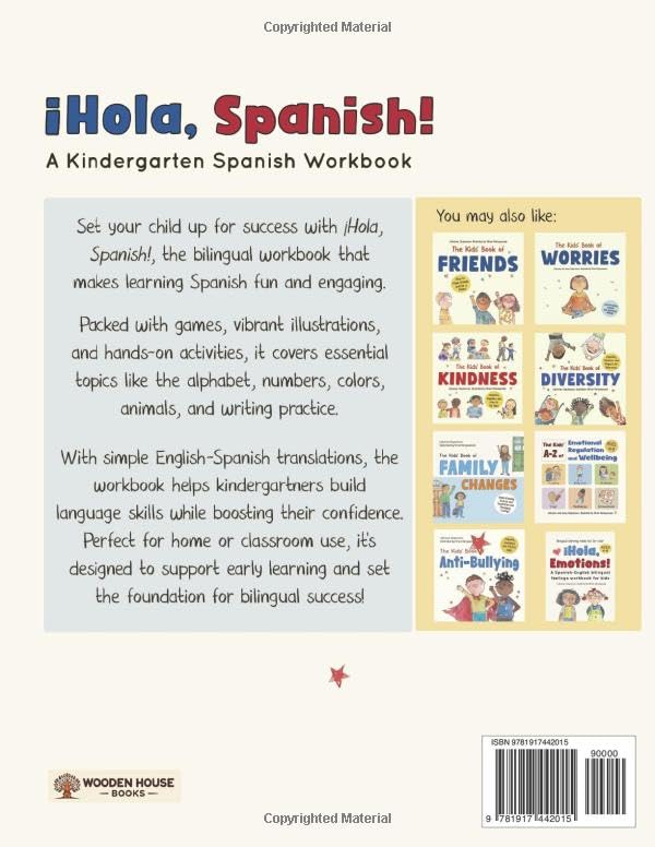 ¡Hola, Spanish!: A Kindergarten Spanish Workbook