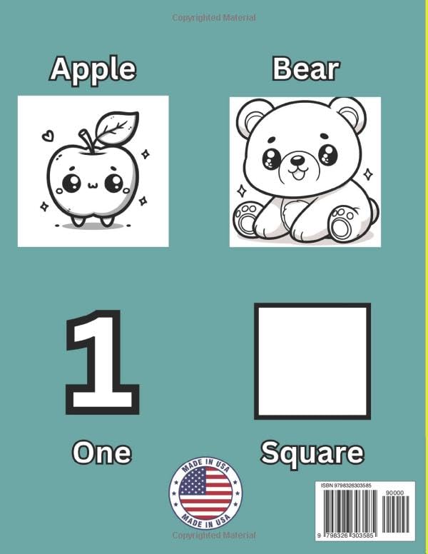 ABC and 123 Coloring Book Large Letters: Easy And Fun ABC AND 123 Coloring Pages For Toodlers Kids, Preschool and Kindergarten Paperback. L