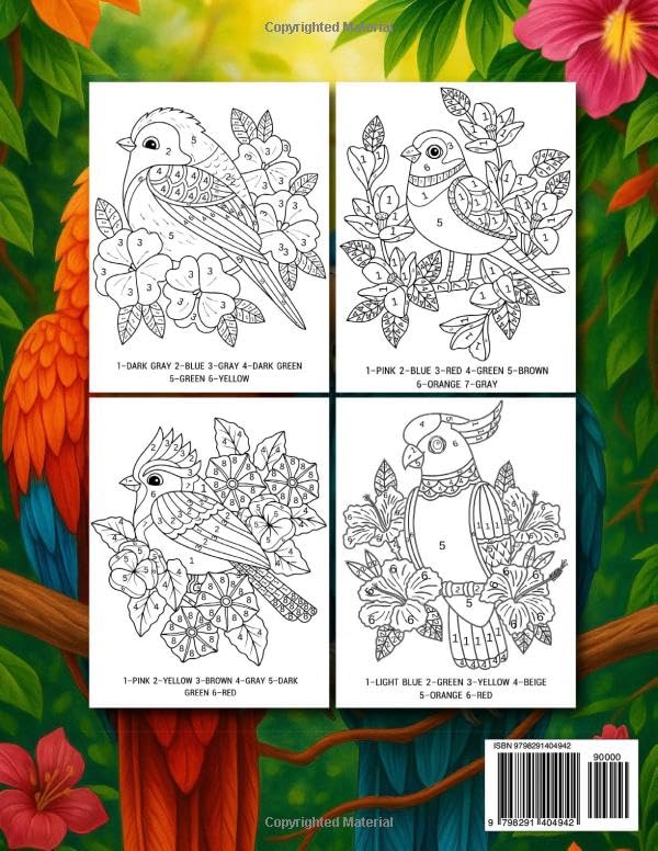 Color By Number 2025 New Adult Coloring Book: Large Print Color by Number Adult Coloring Book With Easy-To-Color Pages for Adults