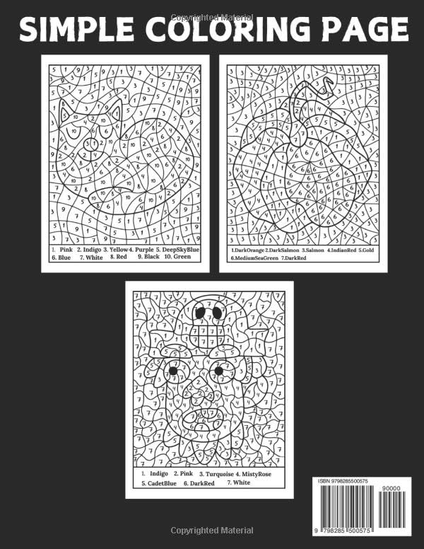 100 Pages Halloween Color By Number Coloring Book: Large Print Halloween Color By Number Coloring Book Autumn Fall Halloween Fantasy