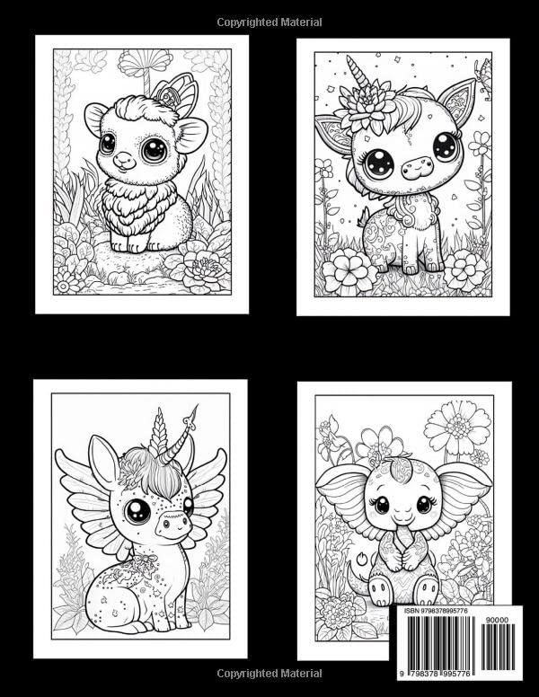 Adorable Creepy Monsters Coloring Book: A Cute and Creepy Coloring Book with Fantasy Animals for Mindfulness, Relaxation, Anxiety =