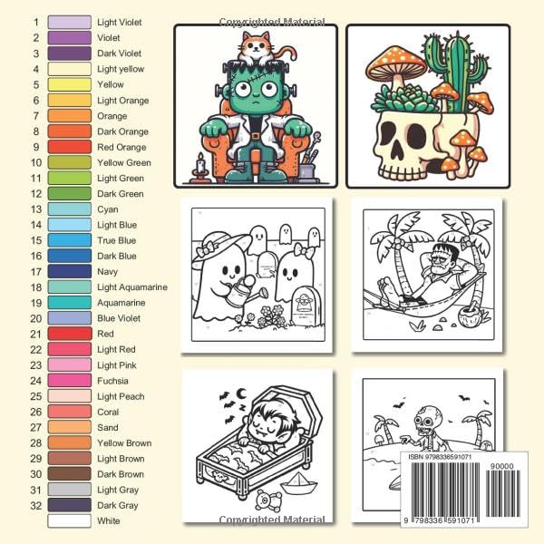 Bold and Easy Halloween Color by Number Coloring Book: 40 Big and Simple Designs for Teens and Adults for Fun and Relaxation