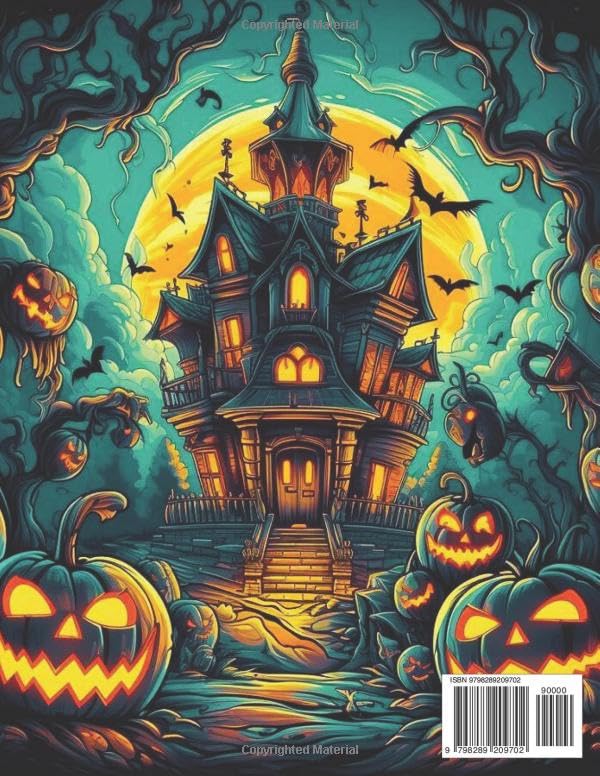 2025 New Halloween Adult Coloring Book: New Large Print Halloween Coloring Book Easy 100 Pages Halloween Adult Coloring Book