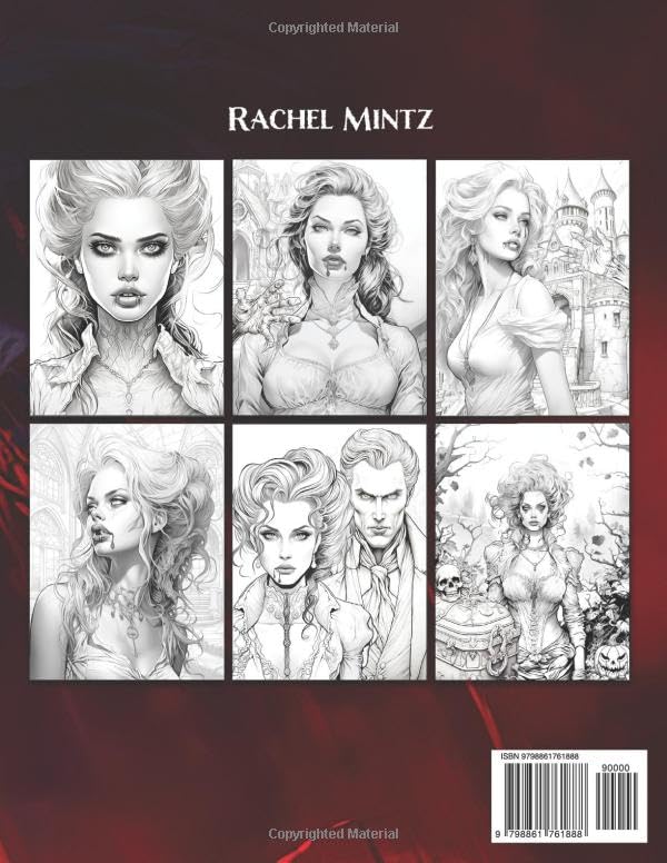 Stunning Vampires Halloween Coloring Book for Adults: Beautiful Dark Horror, 35 Gorgeous Gothic Victorian Women, Creepy Beauty