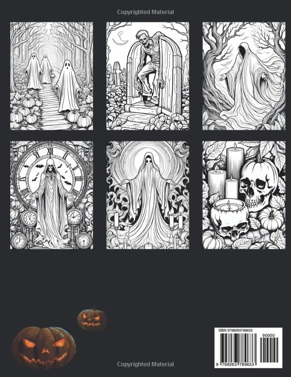 Adult Halloween Coloring Book: Spooky Ghosts, Creepy Skulls & Haunted Scenes for Relaxation and Fun