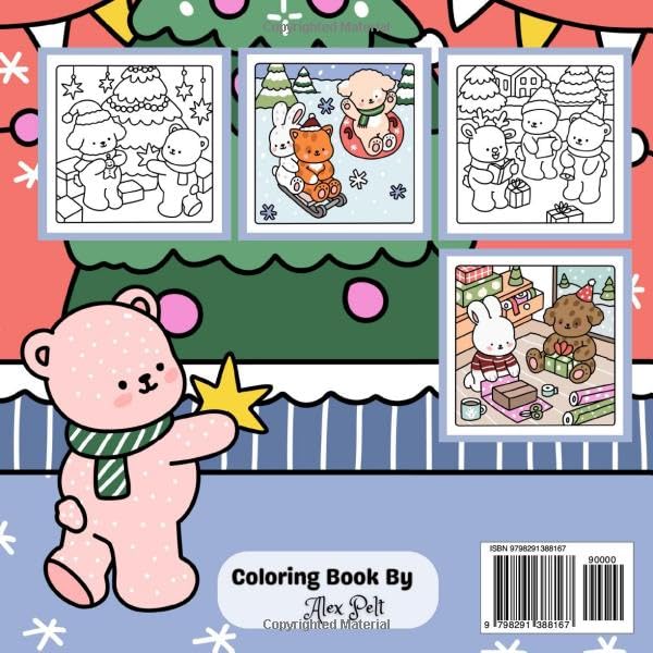 Cozy Christmas: Fun & Easy Holiday Coloring Book For All Ages