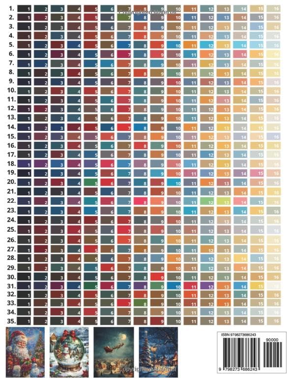 Christmas Color by Numbers for adults, Christmas Color by Number coloring book for adults: Holiday Coloring Book Featuring Relaxing