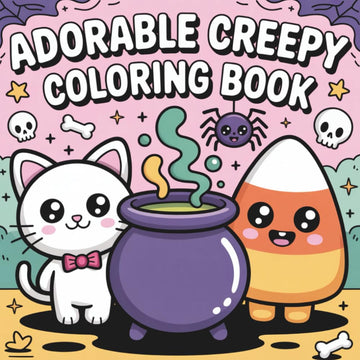 Adorable Creepy Coloring Book: Cute and Spooky Coloring Pages | Fun, Bold, Easy, and Screen-Free Activity | Perfect Gift for Kids, Teens