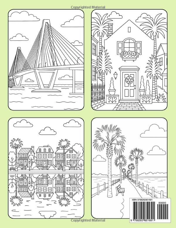 Charleston Coloring Book: An Illustrated Collection of Iconic Landmarks, Coastal Views & Southern Charm