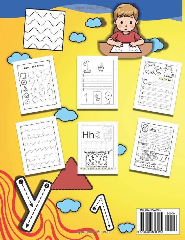 Tracing Book for Kids Ages 3-5: Practice Shapes, Letters A-Z, and Numbers 1-20, along with coloring and simple activities like circling