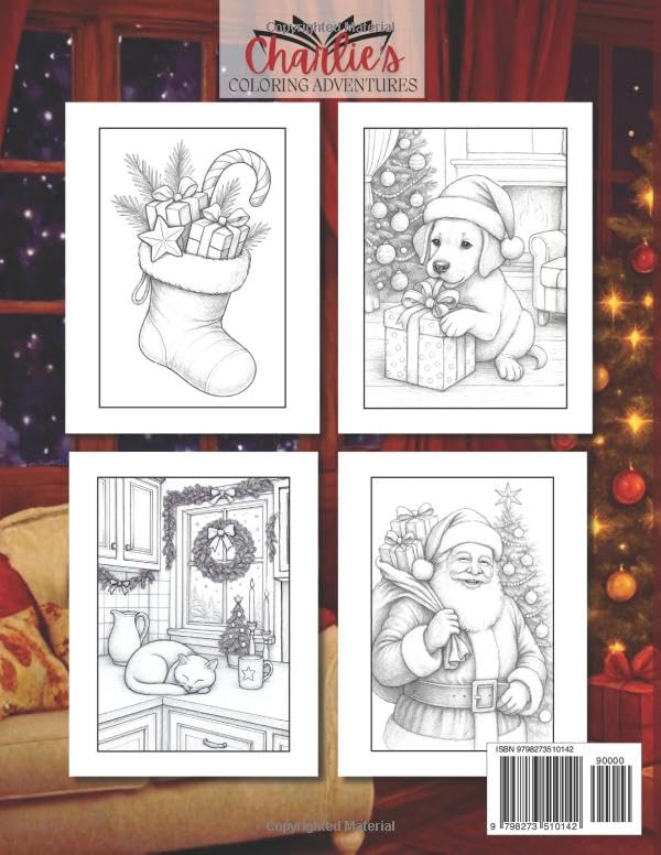 Calming Xmas Coloring Book for Adults: Cozy and Relaxing Coloring Pages to Relieve Stress and Anxiety