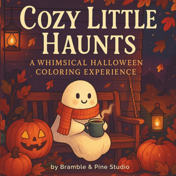 Cozy Little Haunts: Cute & Spooky Halloween Coloring Book for Relaxation and Fun