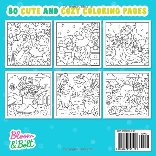 Better Gnomes & Gardens 2-in-1 Coloring Book: Whimsical Gnome Adventures & Garden Escapes – 80 Bold, Easy-to-Color Pages for Relaxing Fun,