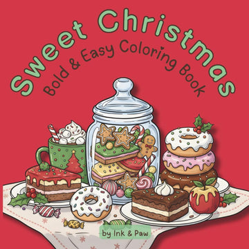 Sweet Christmas: Bold & Easy Coloring Book