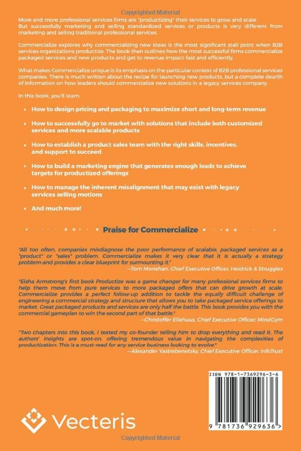 Commercialize: How to Monetize, Sell, and Market Productized Offerings in B2B Professional Services