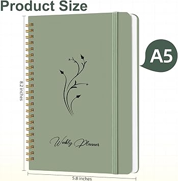 Planner Notebook Suitable for Women and Men, for Office, School and Home Use - Green
