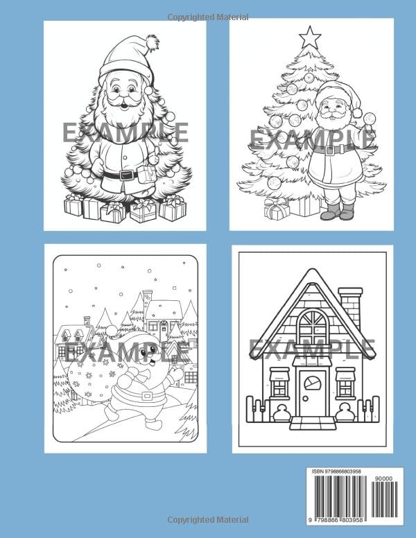 Whimsy and Wonder: A Christmas Coloring Adventure for All Ages: Over 50 Fun and Exciting Christmas and Holiday Themed Coloring Pages