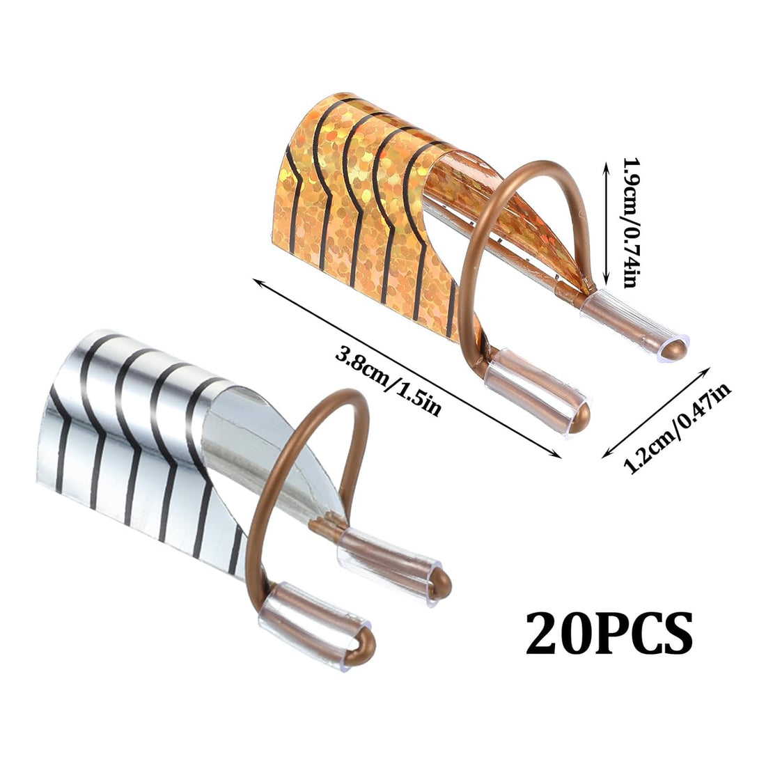 20 Pcs Nail Extension Forms, Reusable Nail Forms for Nails Extension Tips, Nails Form for Builder Gel, Acrylic UV Gel Protector