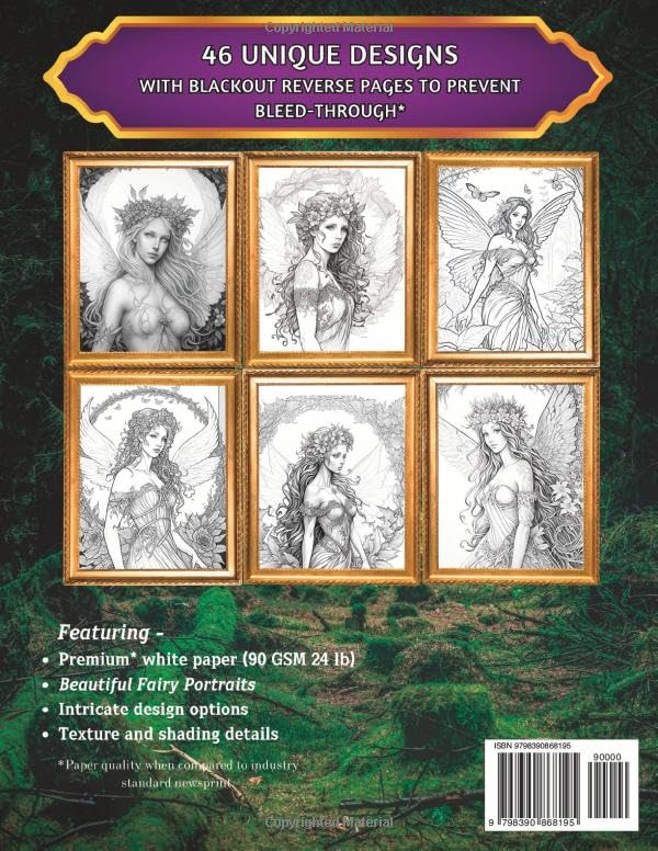 Beautiful Fairies Coloring Book For Adults: Featuring Beautiful Illustration of Fairies for Relaxation and Stress Relief