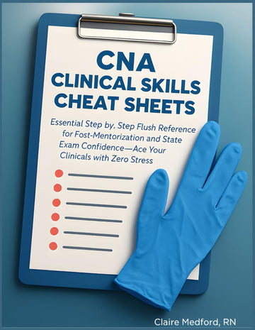 CNA Clinical Skills Cheat Sheets: Essential Step-by-Step Flash Reference for Fast Memorization and State Exam Confidence