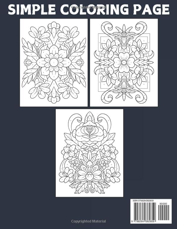 100 Flowers Color By Number Coloring Book: 100 Flowers Color By Number Coloring Book Fun and Simple Coloring Pages for Seniors and Beginner
