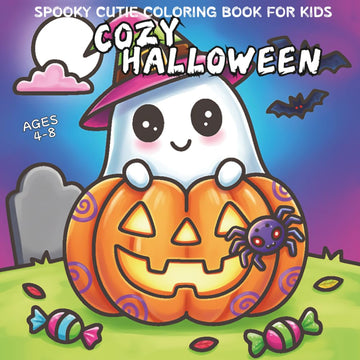 Cozy Halloween: Spooky Cutie Coloring Book for Kids Ages 4–8, Featuring 40 Whimsical and Fun Large-Print Coloring Pages of Cute Witches