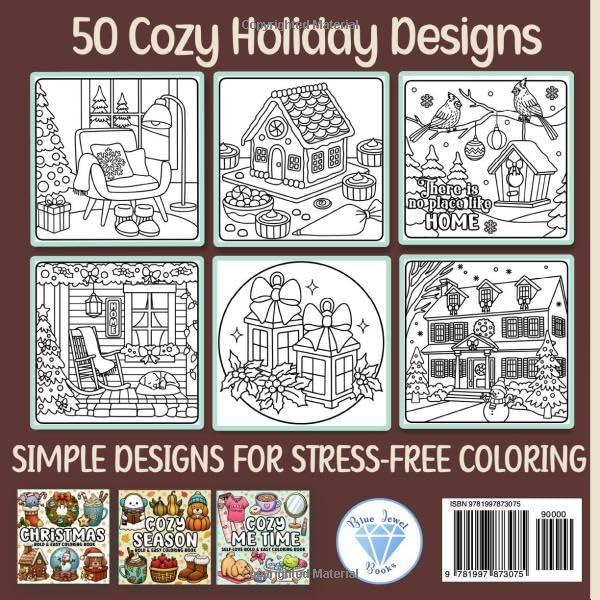 Christmas Coloring Book for Adults: Bold and Easy Holiday Homebody