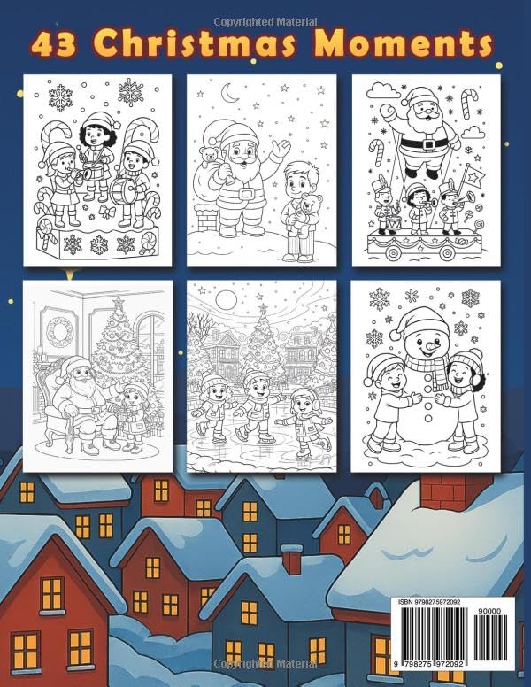 Christmas Coloring Book for Kids and Adults: 40 Fun and Easy Holiday Pages – Bold, Beautiful, and Classic Xmas Designs