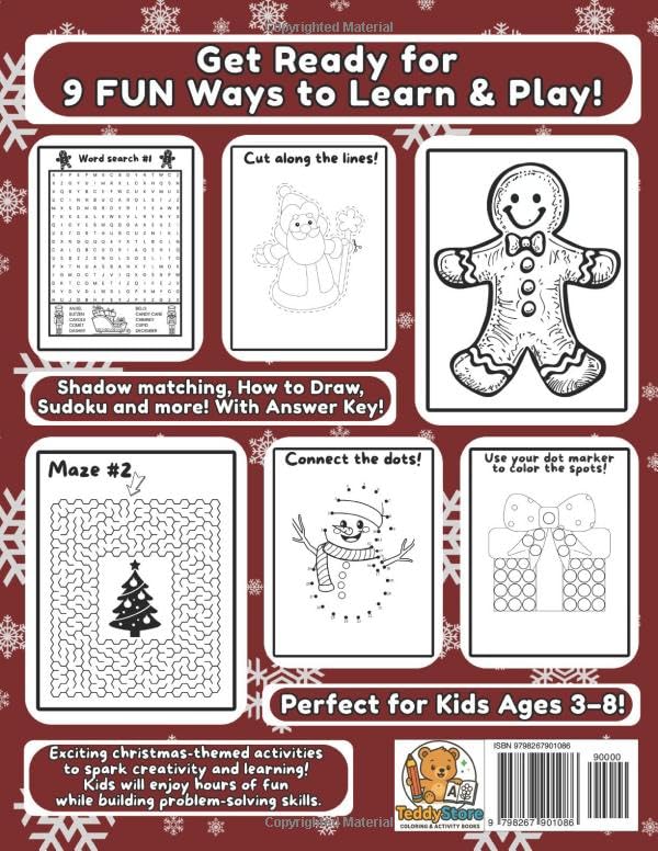 Big Book of Christmas Coloring & Activities for Kids Ages 3-8: A Fun 100-Page Workbook of Mazes, Word Searches & More