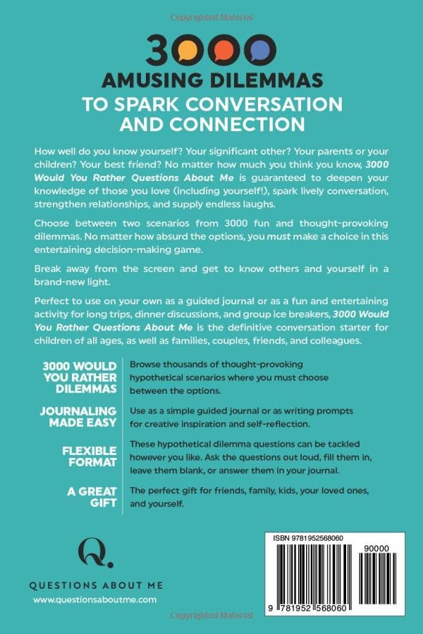 3000 Would You Rather Questions About Me: Which Would You Choose Question Game Book