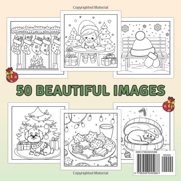 Cozy Girl Christmas Coloring Book: 50 Beautiful and Easy Designs for Adults & Teens with Festive Holliday Vibes (Bold & Easy)
