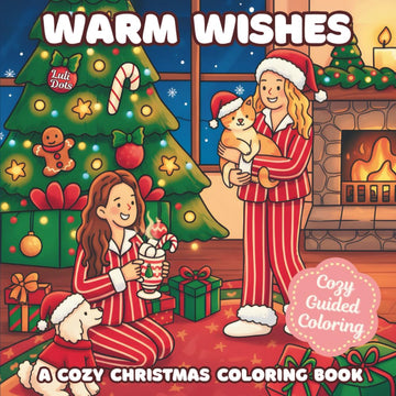 Warm Wishes: Christmas Coloring Book: Bold & Easy, Relaxing Holiday Designs for Adults and Kids Featuring Cute Animals