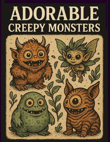 Adorable Creepy Monsters: A Fantasy Coloring Book for Adults with 60+ Mini Creatures for Fun, Relaxation & Surprise