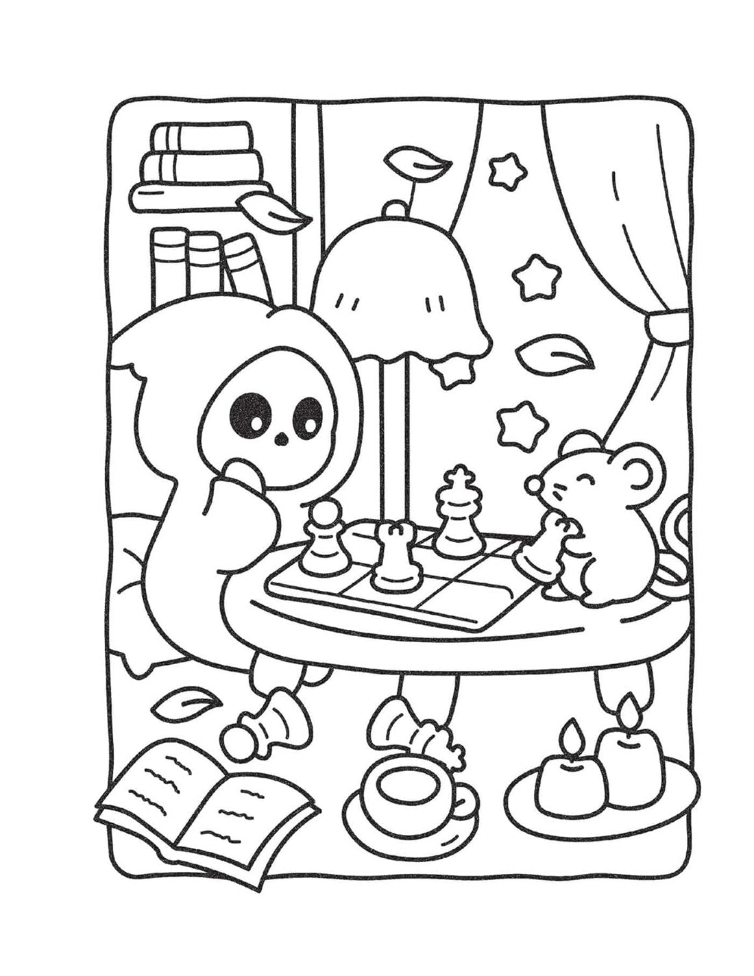 Cozy Nightmare Glow-in-the-Dark Coloring (Cozy Glow-in-the-Dark Coloring)