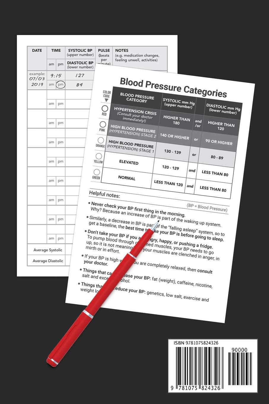 Blood Pressure Log Book • Pulse: Record & Monitor Blood Pressure at Home