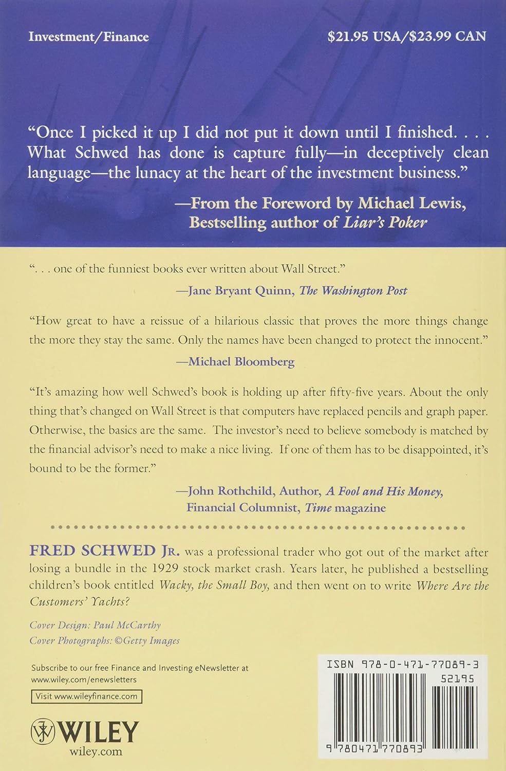 Where Are the Customers' Yachts?: or A Good Hard Look at Wall Street