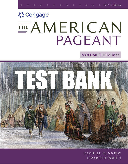 Test Bank The American Pageant, Volume I